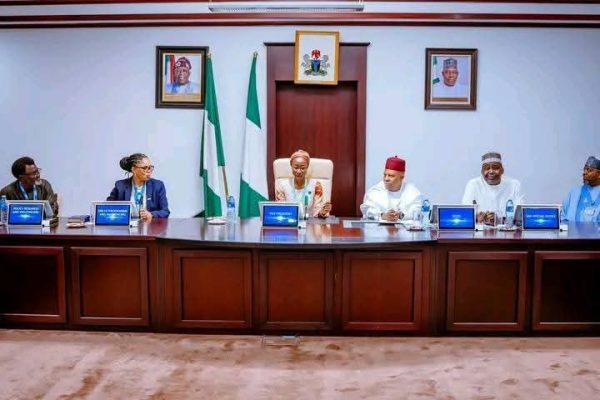 BREAKING: Vice President Kashim Shettima Hands Over Office To A New Female Vice President